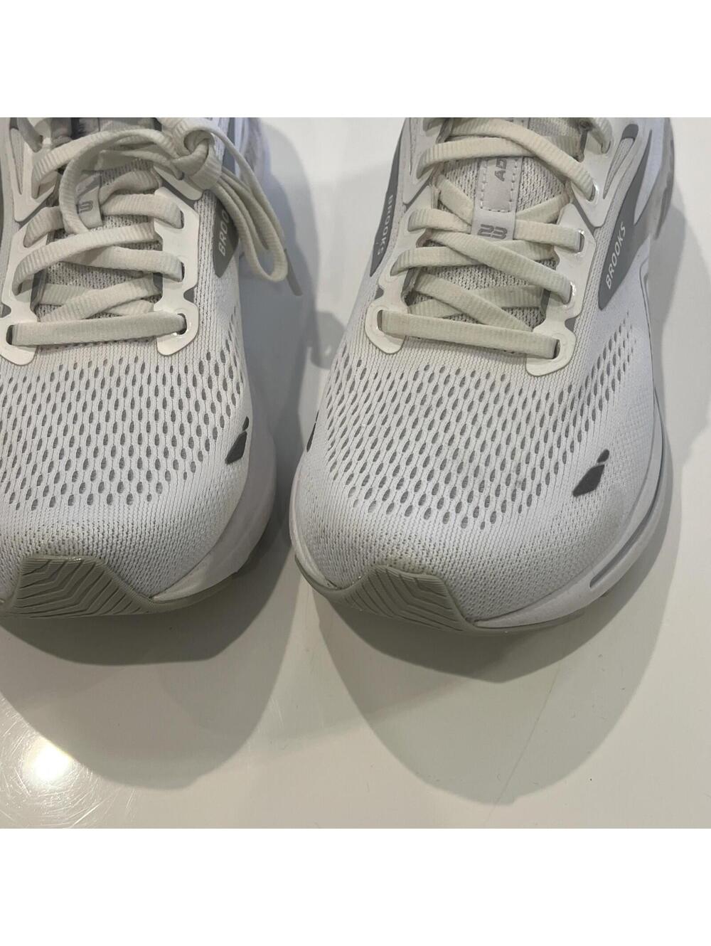 Women's Brooks Adrenaline GTS 23, White/Oyster/Silver, 9.5 B Medium US - Picture 3 of 8